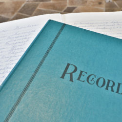 Archival collection item: an old record book