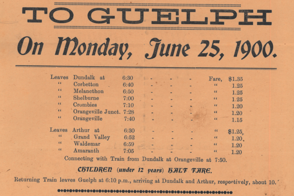 Fee Schedule to Guelph